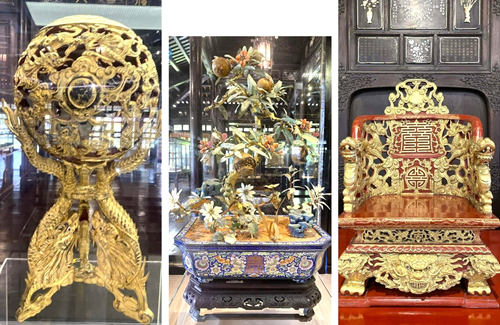 Các cổ vật đã được định danh số tại Bảo tàng Cổ vật Cung đình Huế.