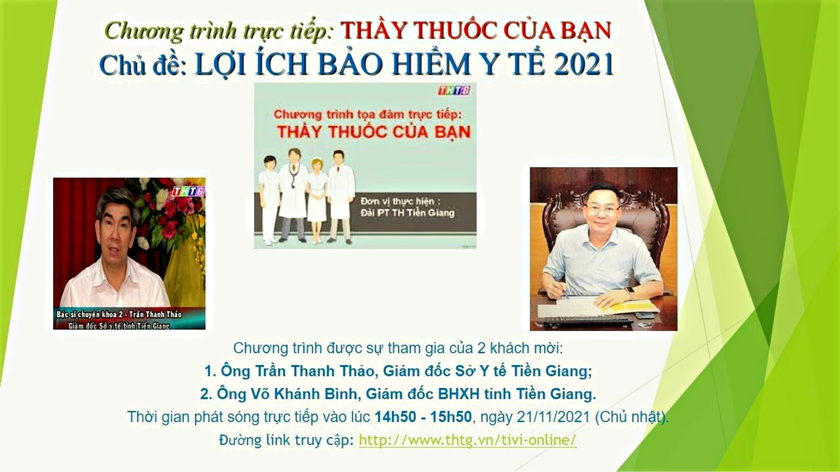 BHXH Tiền Giang tổ chức tọa đàm trực tiếp với chủ đề “Lợi ích BHYT năm 2021”