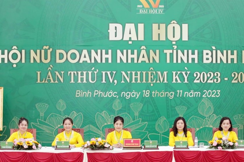 Đại hội Nữ doanh nhân tỉnh Bình Phước. Ảnh: Tiến Đạt