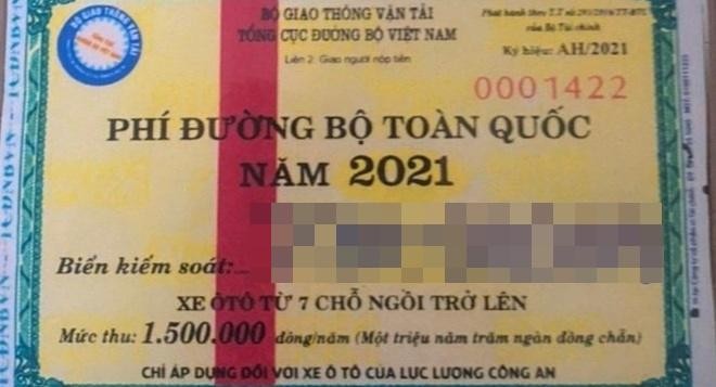 Vé thu phí đường bộ giả được các đối tượng sử dụng để qua các trạm thu phí. Ảnh: Công an cung cấp.