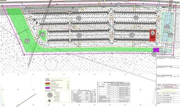 Quy hoạch chi tiết tỷ lệ 1/500 của khu đất thực hiện dự án.
