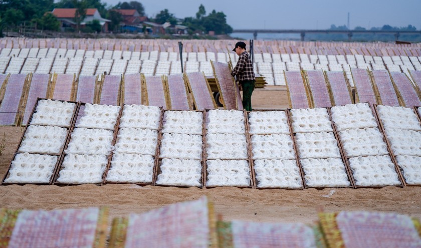 Làng nghề truyền thống bánh, bún An Thái nằm ở thôn An Thái (ảnh: Dũng Nhân).