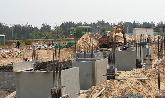 Vị trí hạng mục phần móng 8 căn biệt thư của Danahome Land