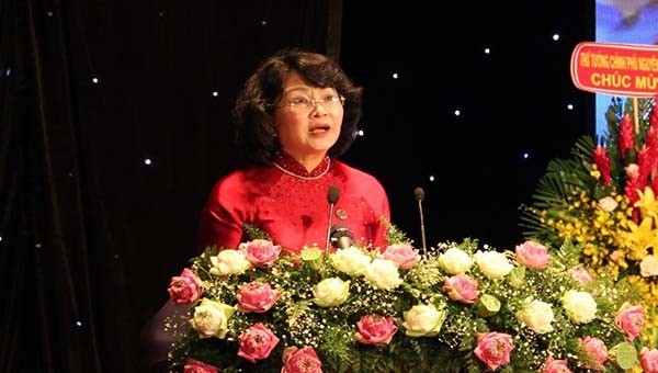 Phó Chủ tịch nước Đặng Thị Ngọc Thịnh phát biểu tại Đại hội Đại hội Thi đua yêu nước lần thứ V, giai đoạn 2020-2025 của TP Đà Nẵng.