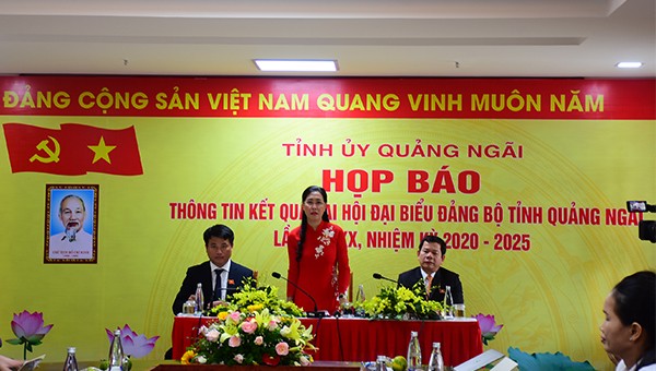 Tỉnh uỷ Quảng Ngãi họp báo thông tin về kết quả Đại hội sau 3 ngày làm việc nghiêm túc, khẩn trương