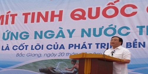 Phó thủ tướng Hoàng Trung Hải phát biểu tại buổi lễ (Ảnh:Xuân Long)