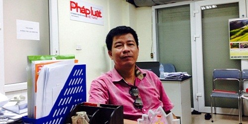Ông Nguyễn Hữu Giang phản ánh với phóng viên Báo PLVN.