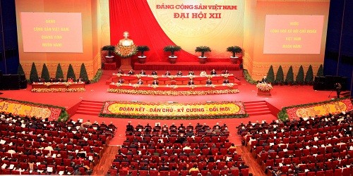 Toàn cảnh khai mạc Đại hội khóa XII.