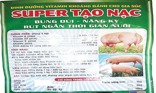 Bao bì một gói thuốc tạo nạc được bán trên thị trường.