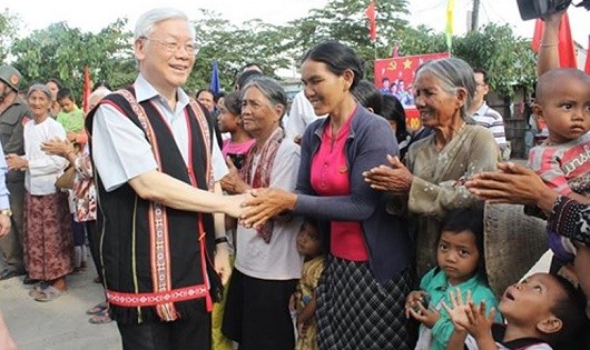 Tổng Bí thư Nguyễn Phú Trọng làm việc với lãnh đạo chủ chốt tỉnh Kon Tum