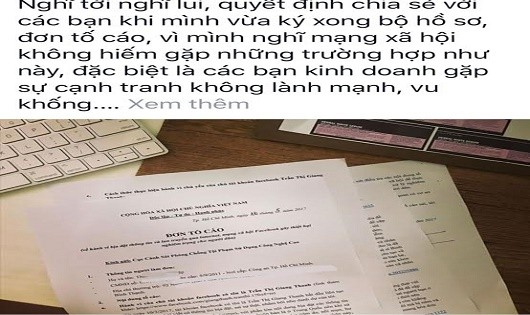 Thông báo về việc tố cáo hành vi xúc phạm, vu khống và cạnh tranh không lành mạnh của bà D. đối với bà Gi.