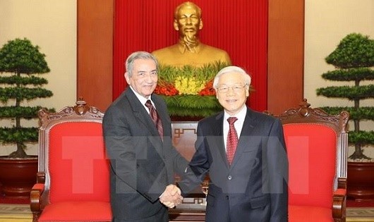 Tổng Bí thư Nguyễn Phú Trọng tiếp Đoàn đại biểu Đảng Cộng sản Cuba