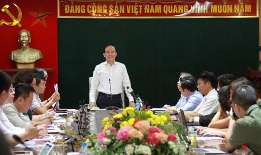 Quang cảnh buổi họp báo HĐND TP Hà Nội