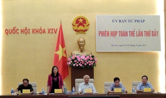 Phiên họp toàn thể của Ủy ban Tư pháp của Quốc hội.