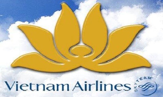 Biểu tượng bông sen vàng là hình ảnh ấn tượng trên logo của Vietnam Airlines.