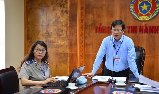 Quyền Tổng cục trưởng Tổng cục THADS Mai Lương Khôi chủ trì buổi làm việc trực tuyến với  Cục THADS tỉnh Bình Dương .