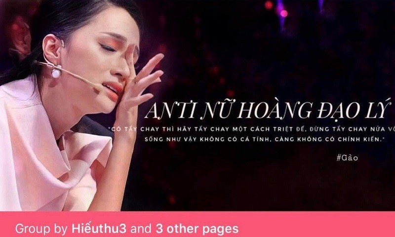 Nhóm anti ca sĩ Hương Giang trên Facebook.  (Ảnh minh họa).