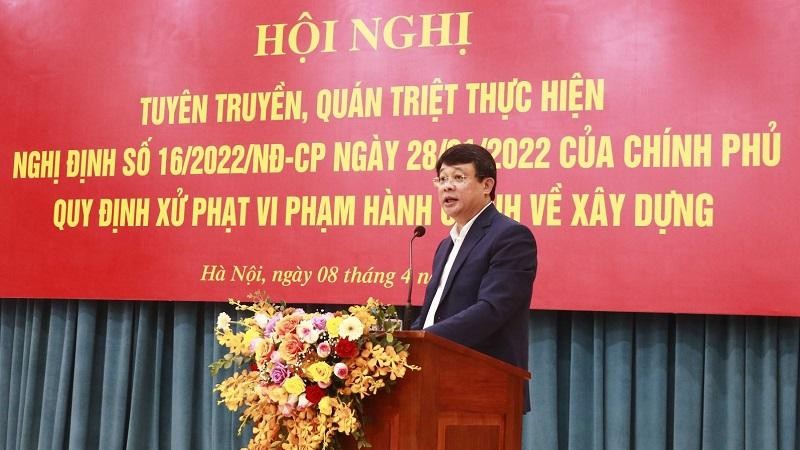 Thứ trưởng Bùi Hồng Minh phát biểu khai mạc Hội nghị. 