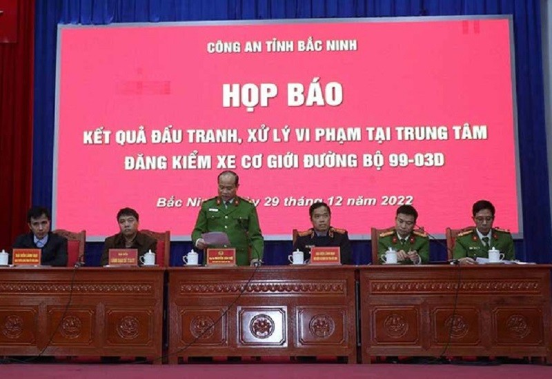 Công an tỉnh Bắc Ninh thông tin về vụ án ở Trung tâm đăng kiểm 99 – 03D.