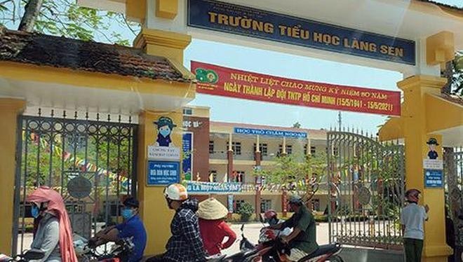 Trường tiểu học nơi cháu Đ và Tr đang theo học.