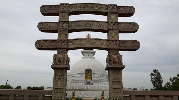 Bảo tháp Hòa Bình Shanti Stupa - một hình ảnh tại triển lãm. Nguồn: Subhash Gupta