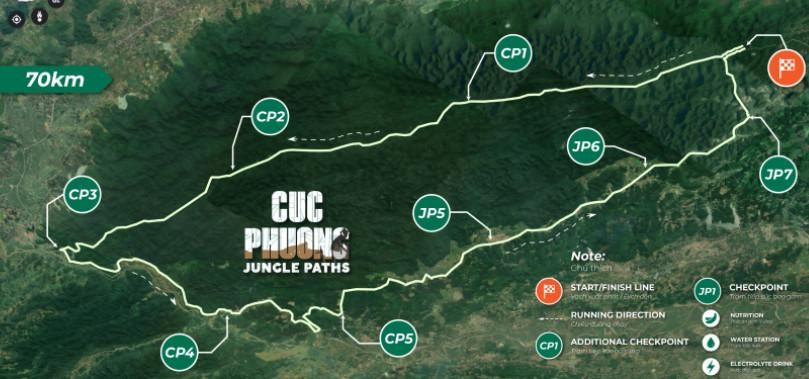 Các cung đường của Giải diễn ra chủ yếu trên địa phận Vườn quốc gia Cúc Phương. 