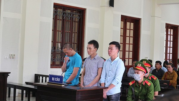 3 bị cáo Hoàng Văn Hải, Trang A Vừ, Thào Á Sự tại tòa.