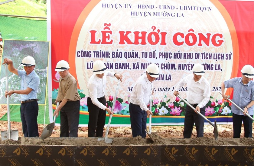 Lễ khởi công xây dựng khu di tích lịch sử Lũng Đán Đanh tại xã Mường Chùm, huyện Mường La, tỉnh Sơn La.