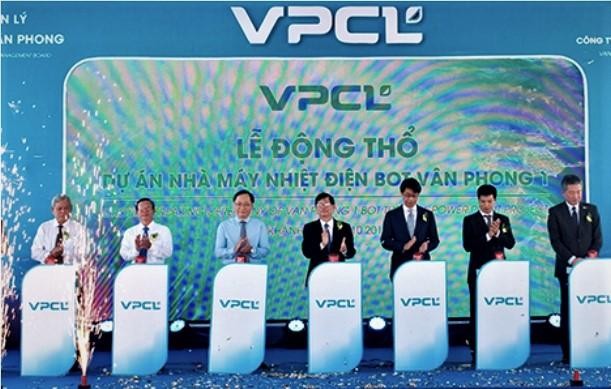 Dự án Nhiệt điện BOT Vân Phong 1 do Tập đoàn Sumitomo Corporation làm chủ đầu tư, khởi công tháng 10/2019