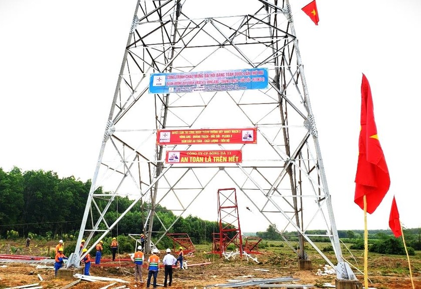 Năm nay, Dự án đường dây 500kV mạch 3 sẽ phải hoàn thành 