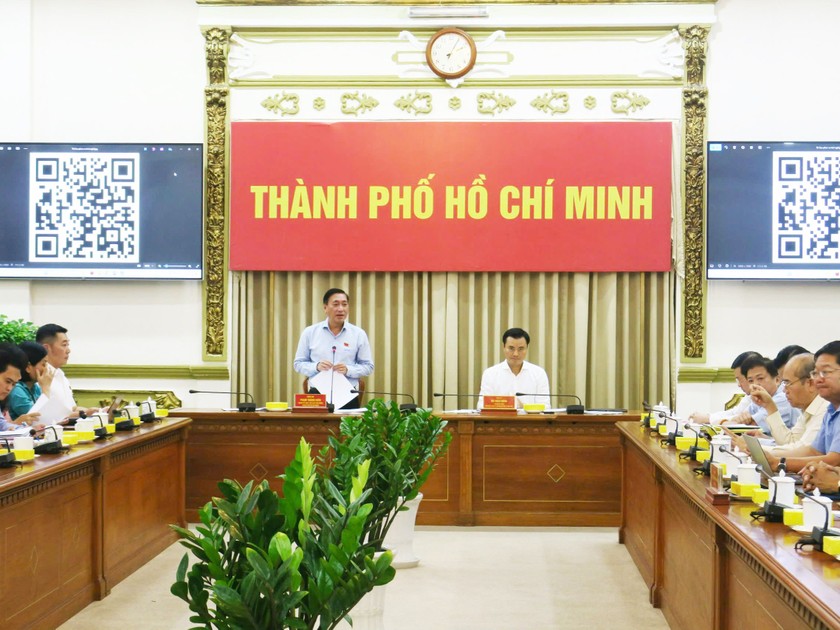 Phó Chủ tịch HĐND TP HCM Phạm Thành Kiên phát biểu tại hội nghị lấy ý kiến về điều chỉnh Bảng giá đất.