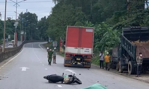 Hiện trường vụ tai nạn.