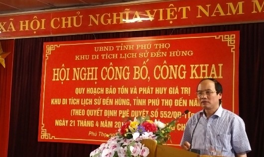 Ông Hà Kế San – Phó Chủ tịch UBND tỉnh Phú Thọ phát biểu tại Hội nghị. Ảnh: Xuân Hồng.