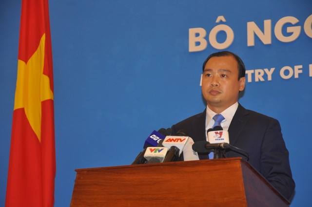 Ông Lê Hải Bình – Người phát ngôn Bộ Ngoại giao chủ trì buổi họp báo thường kỳ của Bộ Ngoại giao ngày 3/7. 