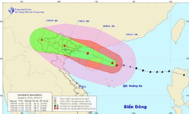 Hướng đi và tầm ảnh hưởng của cơn bão số 3. 