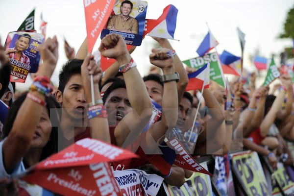 Rất đông người dân Philippines ủng hộ ông Rodrigo Duterte