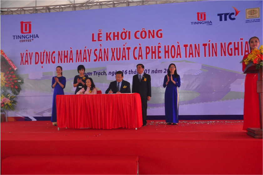 Tín Nghĩa khởi công xây dựng Nhà máy sản xuất cà phê hoà tan