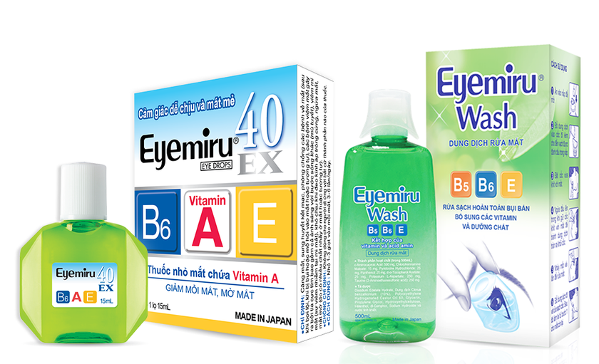 Eyemiru 40EX và Eyemiru Wash giúp đôi mắt sáng khỏe, tinh anh