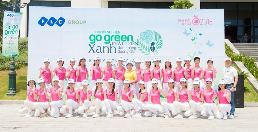 Thí sinh Hoa hậu Việt Nam 2018  hào hứng tham gia chiến dịch “Go Green” tại FLC Quy Nhơn