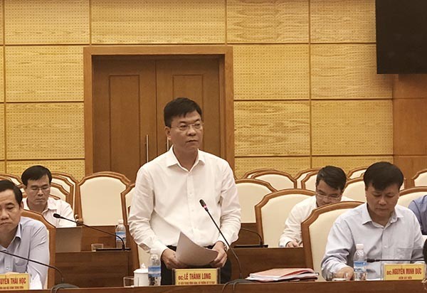 Bộ trưởng Bộ Tư pháp Lê Thành Long phát biểu tại buổi làm việc 
