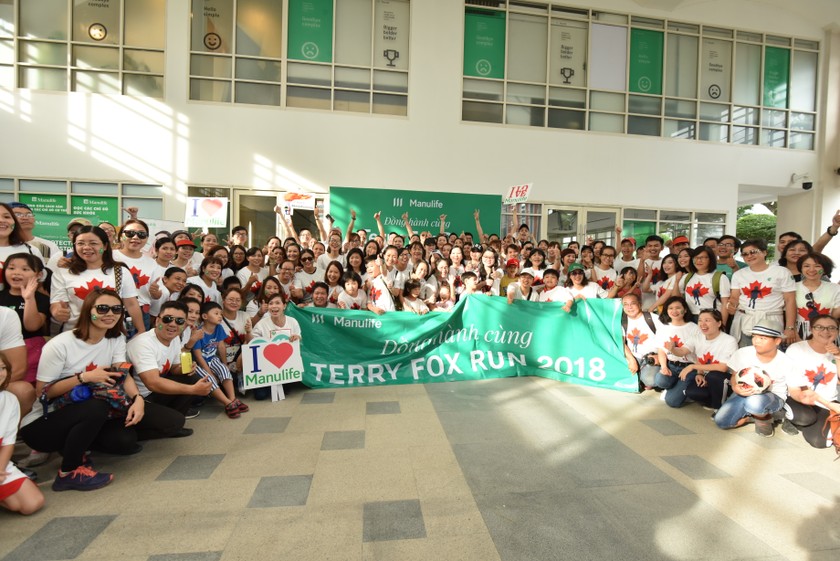 Manulife luôn là đơn vị có số lượng nhân viên tham gia Terry Fox đông đảo nhất hàng năm