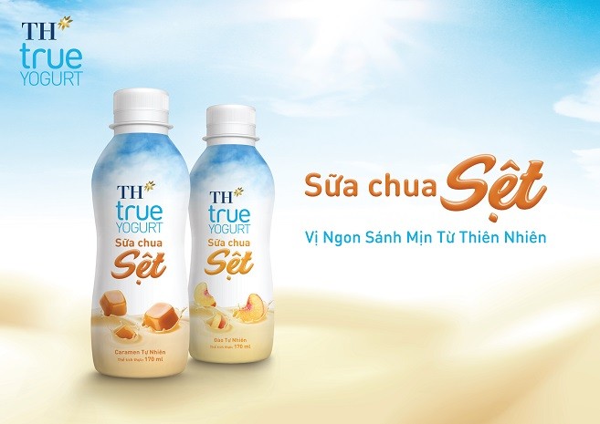 Sữa chua sệt - sản phẩm mới ra mắt của TH 