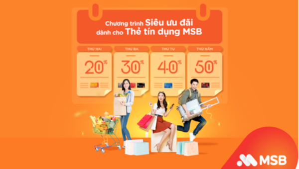 Cùng MSB chi tiêu thông minh và siêu tiết kiệm  với ‘Hôm nay thứ mấy, hoàn tiền ngần ấy’