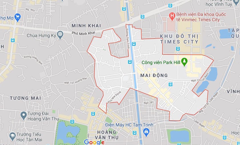Vị trí ba đường sẽ mở theo quy hoạch ở phường Mai Động, Hoàng Mai, Hà Nội