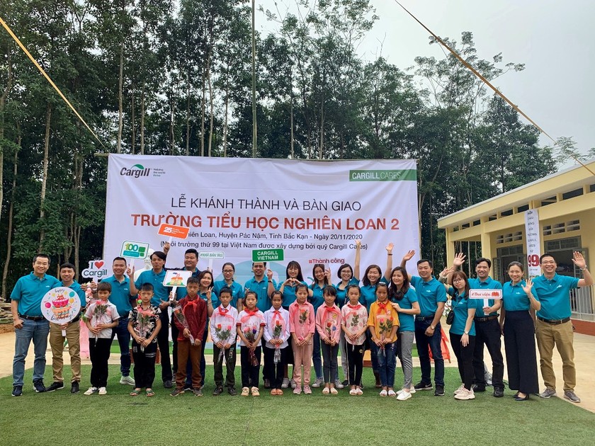 Ngôi trường thứ 99 do Quỹ Cargill Cares xây dựng được khánh thành vào ngày 20/11/2020 tại trường phổ thông dân tộc nội trú tiểu học Nghiên Loan 2, xã Nghiên Loan, huyện Pác Nặm, tỉnh Bắc Kạn.