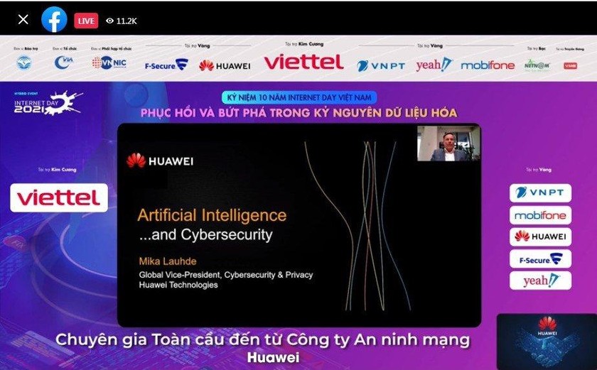 Ông Mika Lauhde, Phó chủ tịch toàn cầu về An ninh mạng và bảo mật của Huawei đã khẳng định tầm quan trọng của Trí tuệ nhân tạo