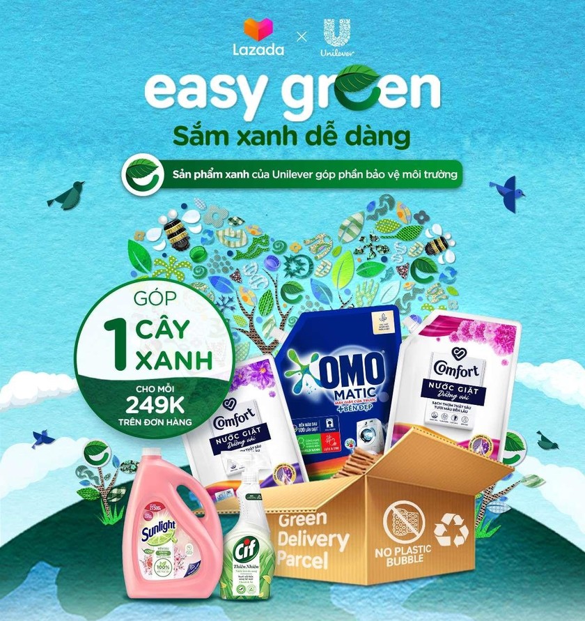 Unilever và Lazada giới thiệu dự án Easy Green tại Đông Nam Á nhân Ngày Trái Đất 