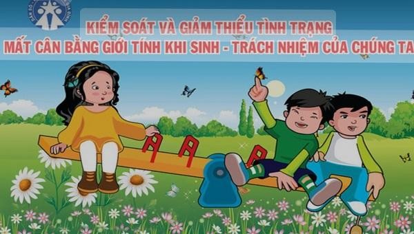 Hình ảnh mất cân bằng giới tính khi sinh.