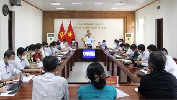 Quang cảnh buổi tiếp công dân.