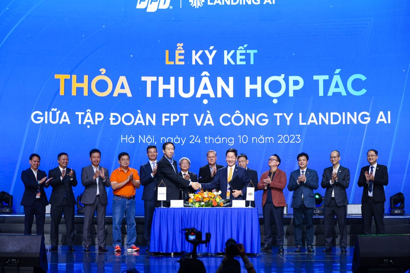 Tập đoàn FPT và công ty Landing AI ký kết thoả thuận hợp tác chiến lược.